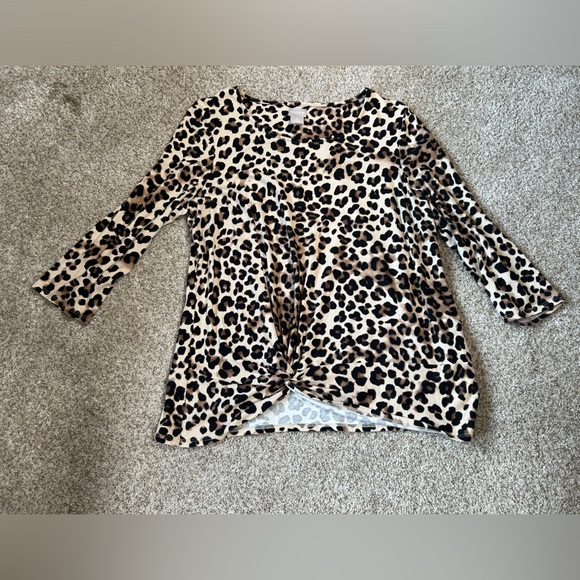 Chico's Tops - Chico's Leopard Print Long Sleeve Top